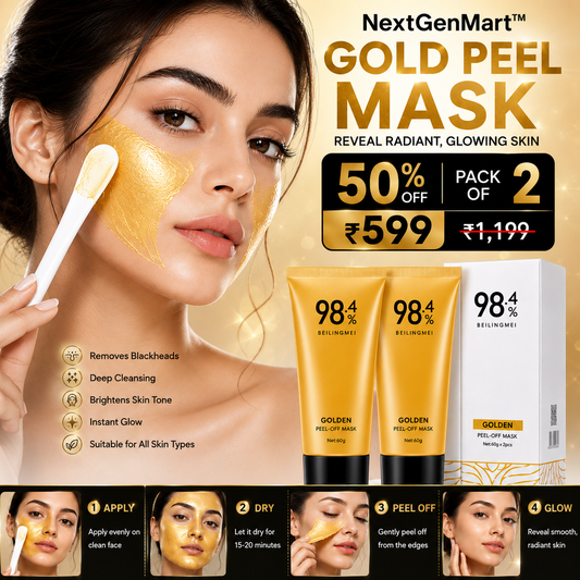 NextGenMart™ Magical Gold Peel Mask – Pack of 2