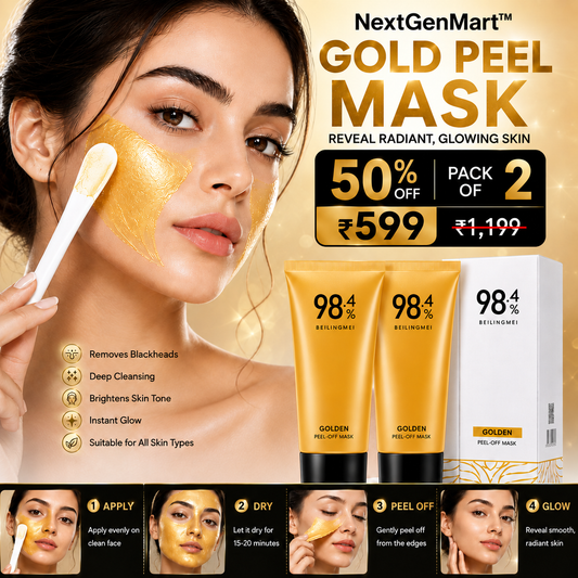 NextGenMart™ Magical Gold Peel Mask |🎁 Pack of 2 (Buy 1 Get 1 Free)|🔥FLAT 50% OFF🔥