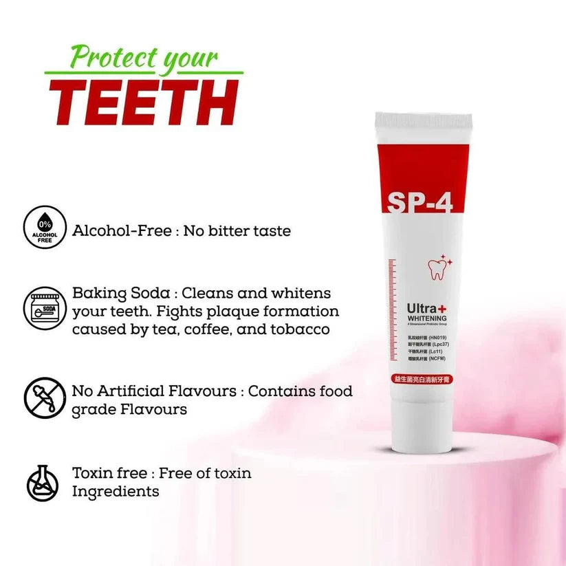 SP4 Ultra+ Whitening Probiotic Toothpaste